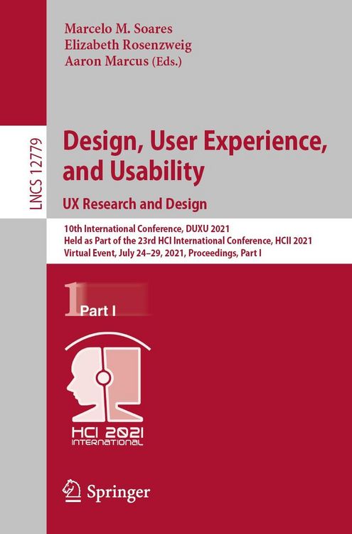 Produktbild: Design, User Experience, and Usability: UX Research and Design