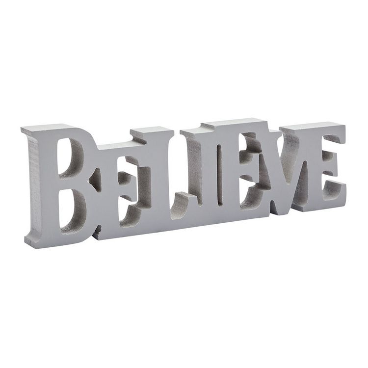 Produktbild: Schriftzug - grau - Believe