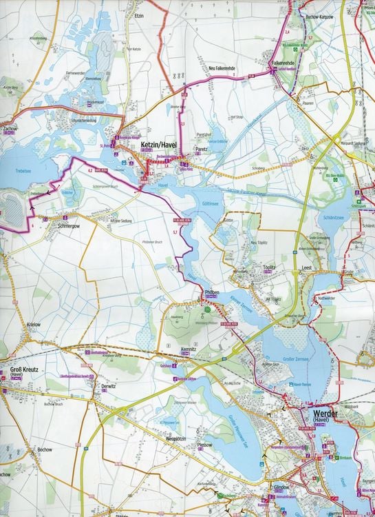 Produktbild: Radwanderkarte Berlin S&uuml;dwest (RW-B03)