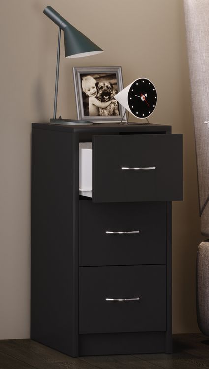 Produktbild: Holz Nachtschrank Nachttisch Schublade Boxal Maxi