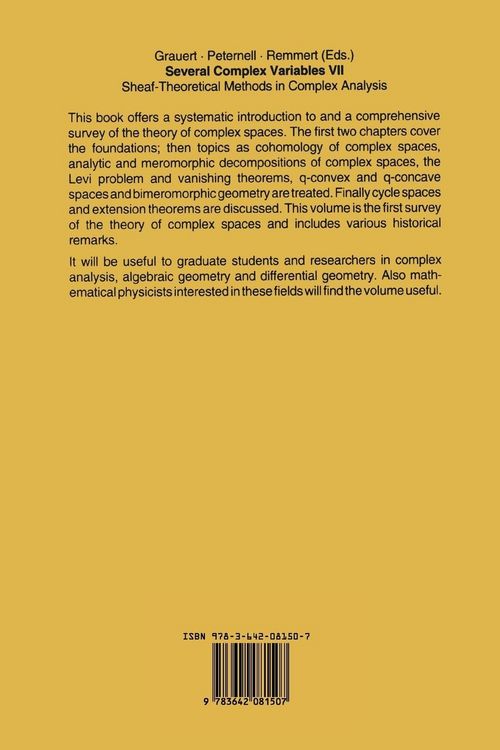 Produktbild: Several Complex Variables VII