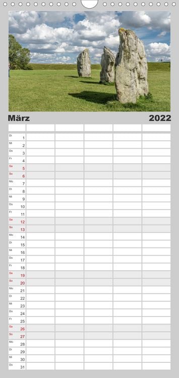 Produktbild: Familienplaner Foto-Momente S&uuml;d-England - Magische Orte (Wandkalender 2022 , 21 cm x 45 cm, hoch)