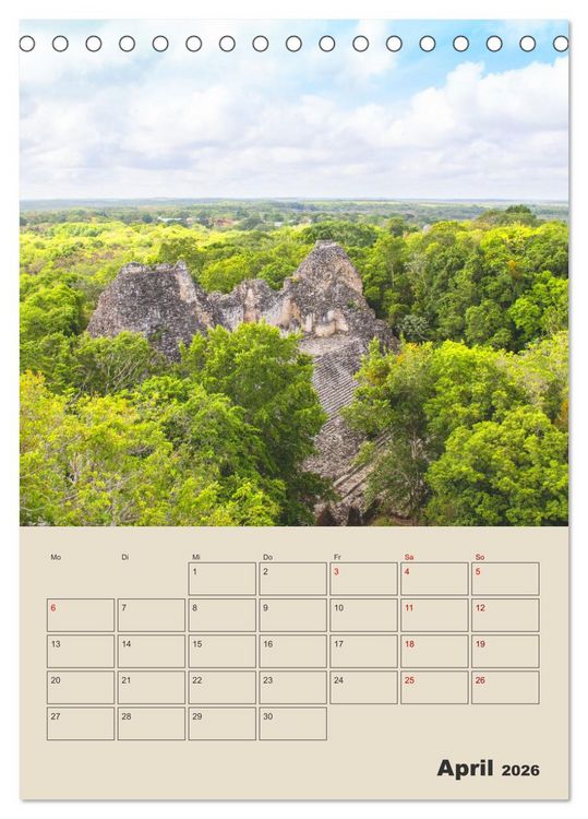 Produktbild: Mexiko Yucat&aacute;n Terminplaner (Tischkalender 2026 DIN A5 hoch), CALVENDO Monatskalender