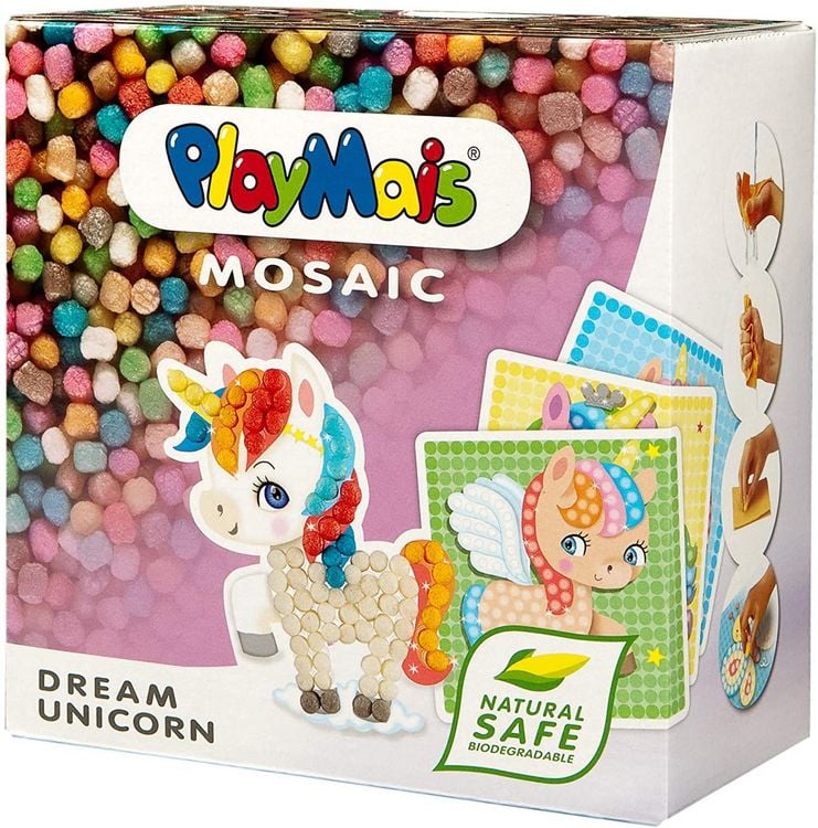 Produktbild: Small foot 11823 - PlayMais®, Mosaic, Dream Unicorn, über 2300 Stück und Zubehör, Bastelset