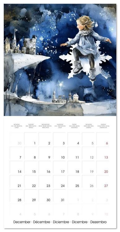 Produktbild: Les r&ecirc;ves enfantins (Calendrier mural carr&eacute; 2026 30x30 cm) Calendrier double avec une page pour vos prises de notes