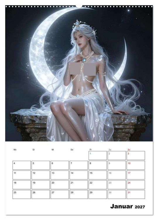 Produktbild: Mystische Engel (Wandkalender 2027 DIN A2 hoch), CALVENDO Monatskalender