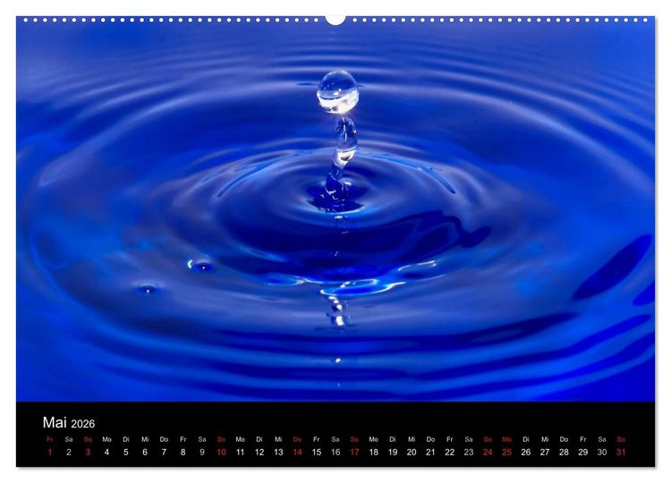Produktbild: Wassertropfen (Wandkalender 2026 DIN A2 quer), CALVENDO Monatskalender