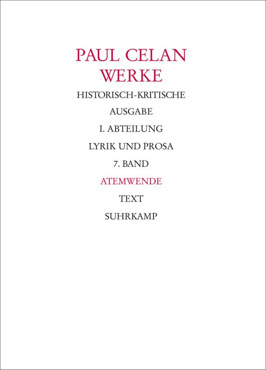 Produktbild: Werke. Historisch-kritische Ausgabe. I. Abteilung: Lyrik und Prosa
