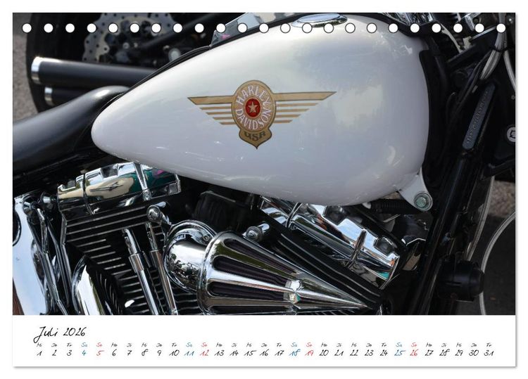 Produktbild: Harley Davidson - Details einer Legende (Tischkalender 2026 DIN A5 quer), CALVENDO Monatskalender