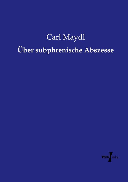 Produktbild: &Uuml;ber subphrenische Abszesse