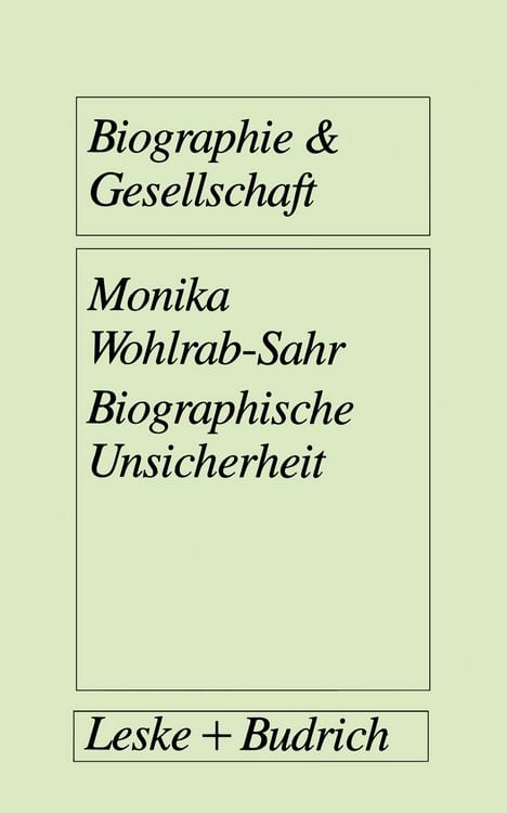 Produktbild: Biographische Unsicherheit