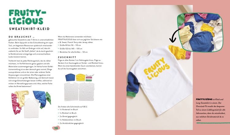 Produktbild: Fashion Fruits &ndash; N&auml;hen f&uuml;r Kids! 15 Teile, eine Kollektion: Sag Tsch&uuml;ss zur Fast Fashion!
