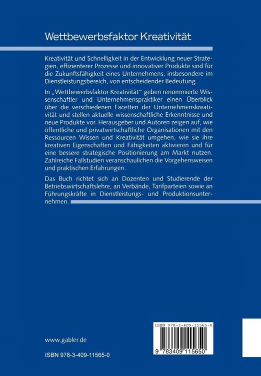 Produktbild: Wettbewerbsfaktor Kreativit&auml;t