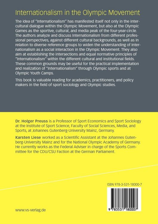 Produktbild: Internationalism in the Olympic Movement