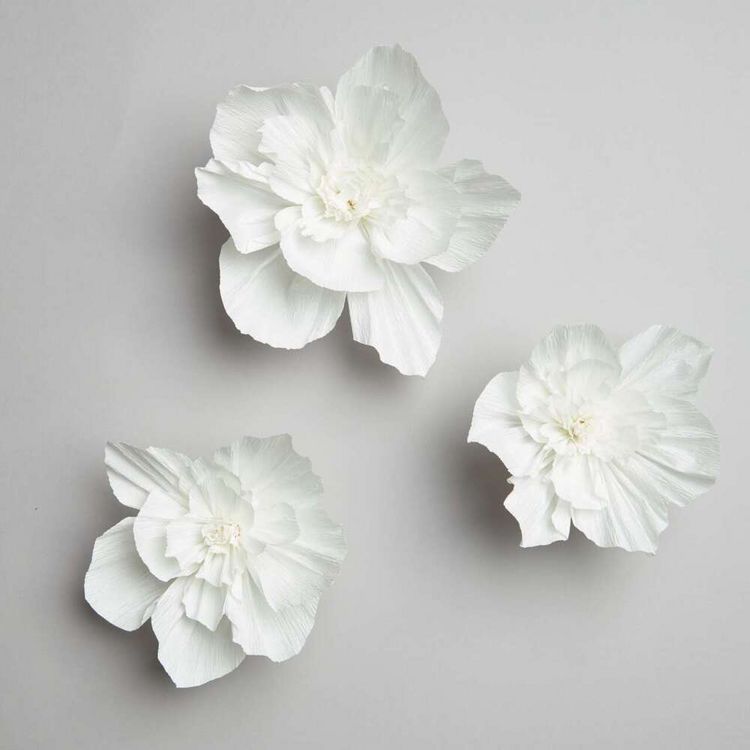 Produktbild: Krepppapier Bl&uuml;ten, Wei&szlig;, L/M, MIX