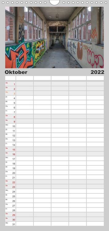 Produktbild: Familienplaner Lost Places in Deutschland (Wandkalender 2022 , 21 cm x 45 cm, hoch)