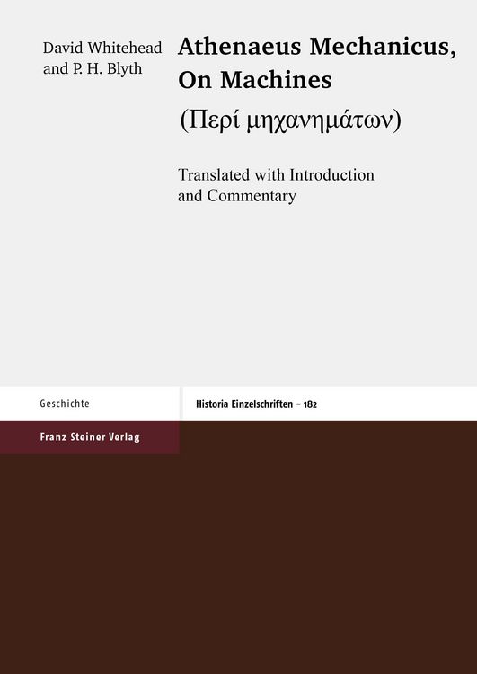 Produktbild: Athenaeus Mechanicus: On Machines (Peri mechanematon)