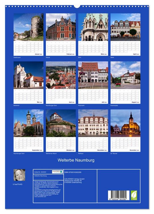 Produktbild: Welterbe Naumburg (hochwertiger Premium Wandkalender 2026 DIN A2 hoch), Kunstdruck in Hochglanz