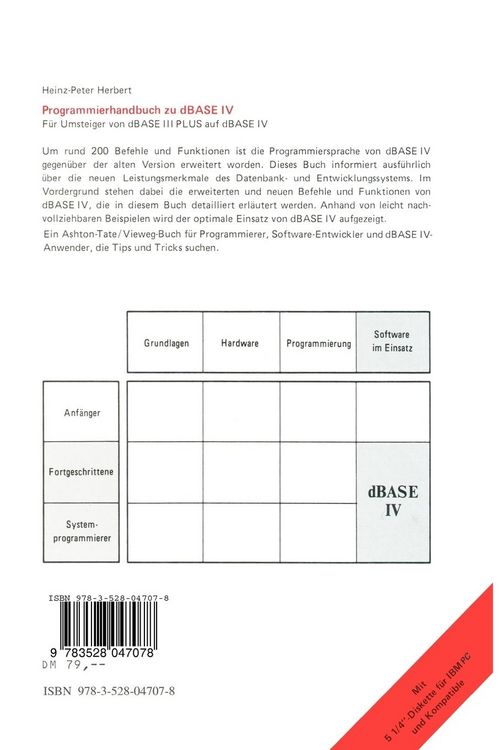 Produktbild: Programmierhandbuch zu dBASE IV