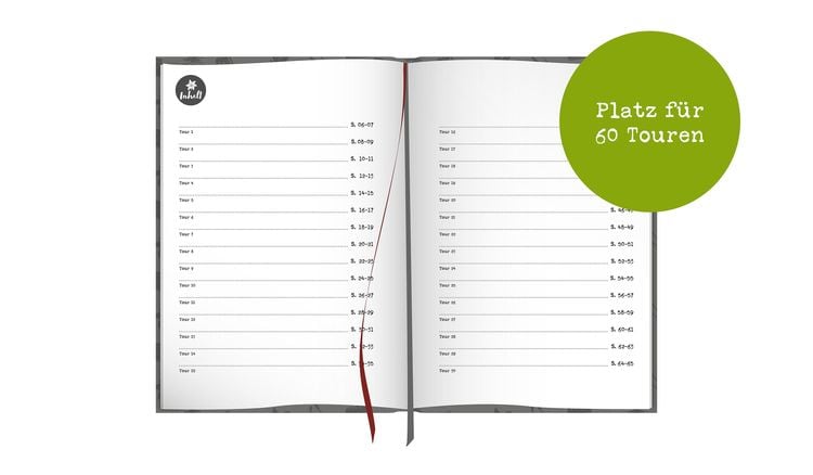 Gipfelbuch, Tourentagebuch, Wandertagebuch | A5 Notizbuch zum Wandern in den Ber