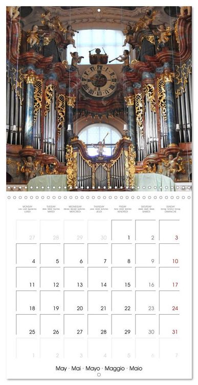 Produktbild: Fantastic German Church Organs (Wall Calendar 2026 12 &times; 12 Inch) CALVENDO 12 Month Wall Calendar