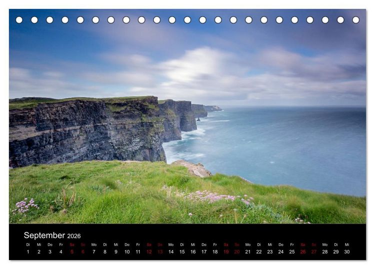 Produktbild: Irlands Landschaften (Tischkalender 2026 DIN A5 quer), CALVENDO Monatskalender