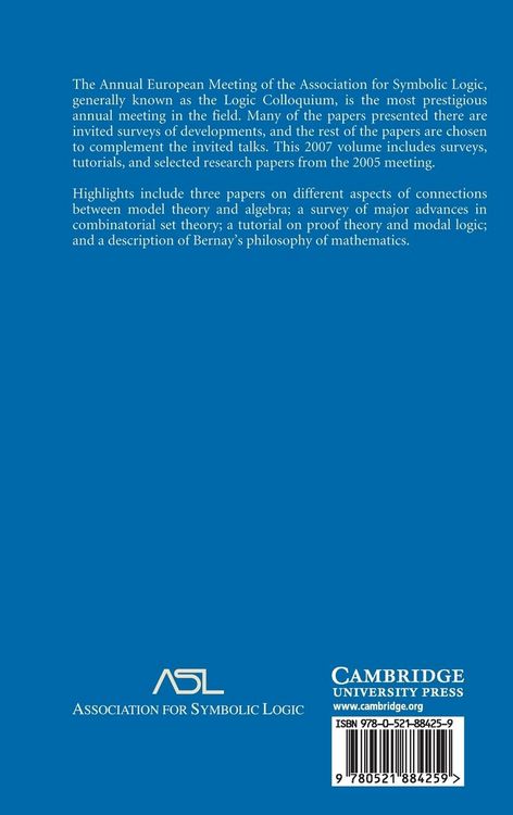 Produktbild: Logic Colloquium 2005