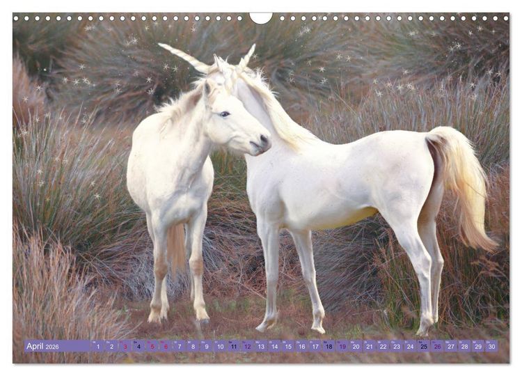Produktbild: Einhorn Welt - vertr&auml;umte Einhornbilder (Wandkalender 2026 DIN A3 quer), CALVENDO Monatskalender