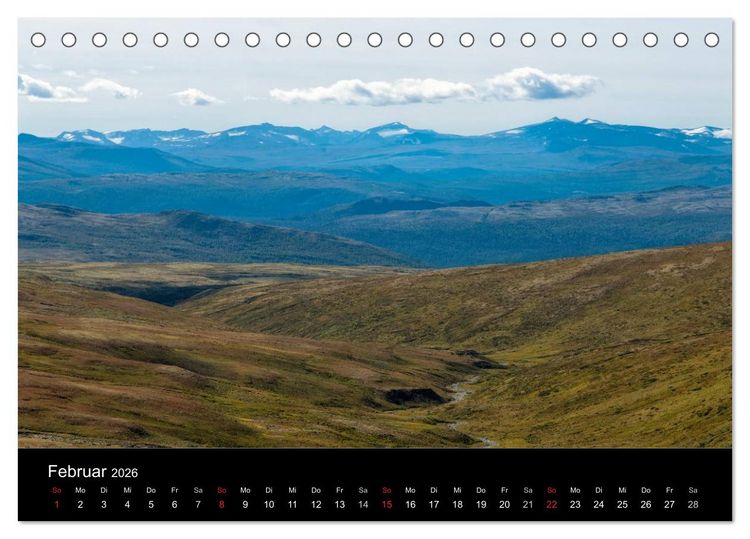 Produktbild: Norwegen - Alpine Landschaften (Tischkalender 2026 DIN A5 quer), CALVENDO Monatskalender
