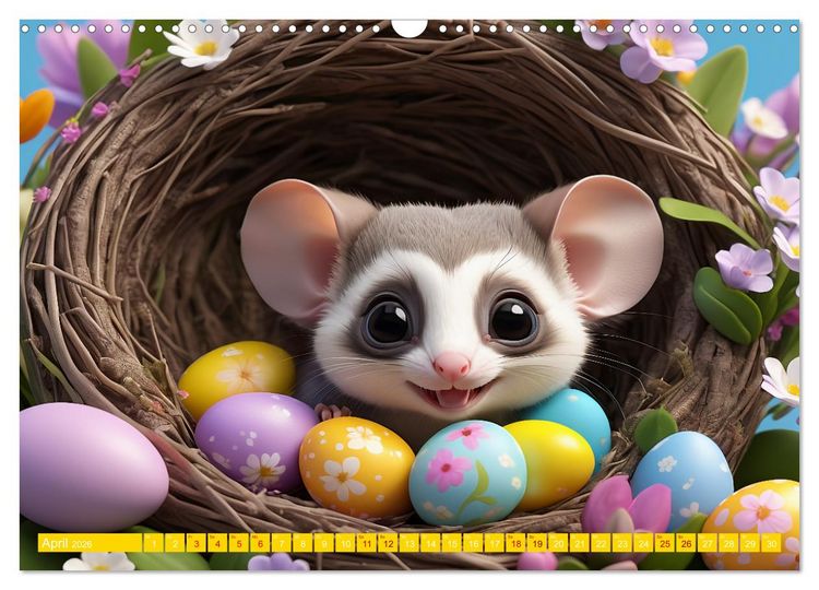 Produktbild: Niedliche Flugh&ouml;rnchen - Sugar Glider Jahresreise (Wandkalender 2026 DIN A3 quer), CALVENDO Monatskalender