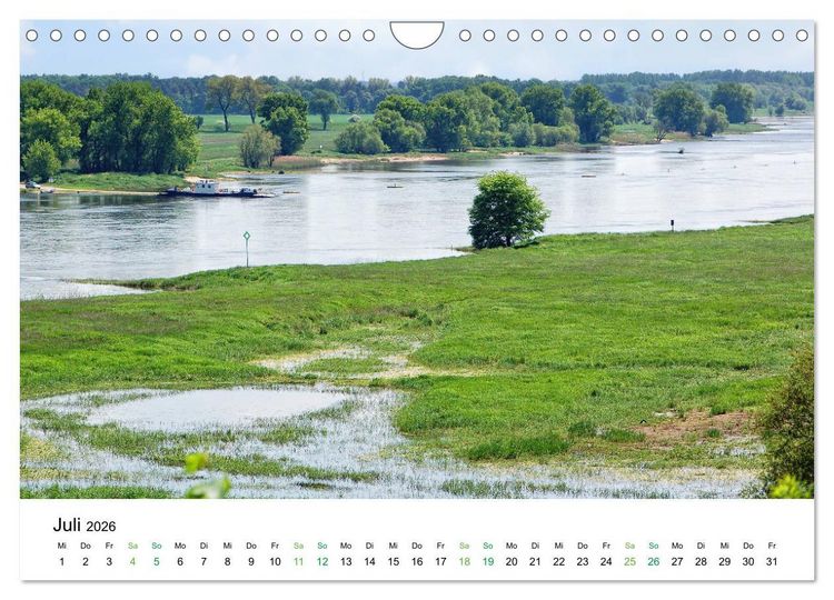 Produktbild: Entlang der sch&ouml;nen Elbe - Jerichow, Tangerm&uuml;nde und Havelberg (Wandkalender 2026 DIN A4 quer), CALVENDO Monatskalender