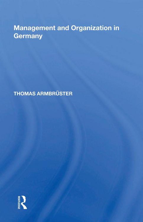 Produktbild: Management and Organization in Germany