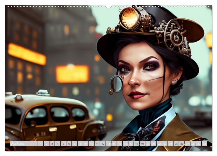 Produktbild: Starke Frauen - Steampunk Lebenswelten (Wandkalender 2026 DIN A2 quer), CALVENDO Monatskalender