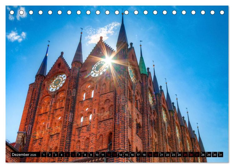 Produktbild: Stralsund, Eine Perle an der Ostsee (Tischkalender 2026 DIN A5 quer), CALVENDO Monatskalender
