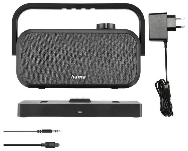 Produktbild: Hama TV-Lautsprecher AUX, USB Schwarz, Grau