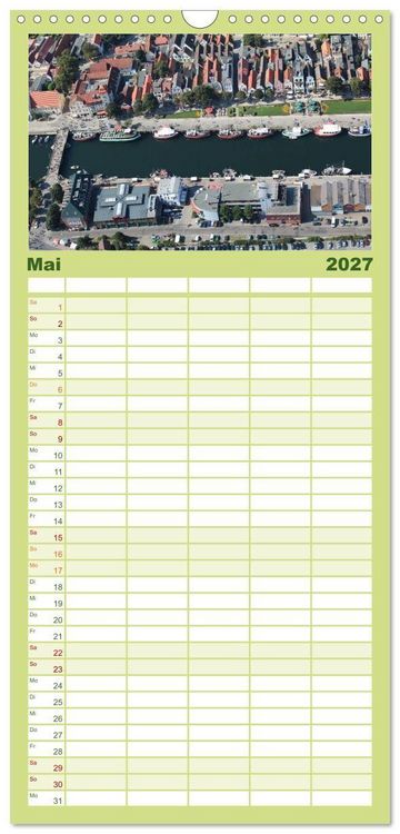 Produktbild: Familienplaner 2027 - Seebad Warnem&uuml;nde mit 5 Spalten (Wandkalender, 21 x 45 cm) CALVENDO