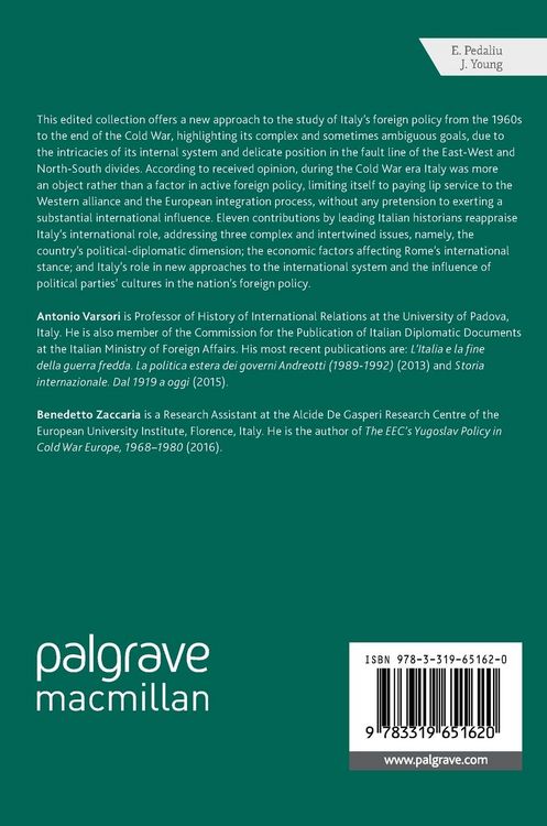 Produktbild: Italy in the International System from D&eacute;tente to the End of the Cold War