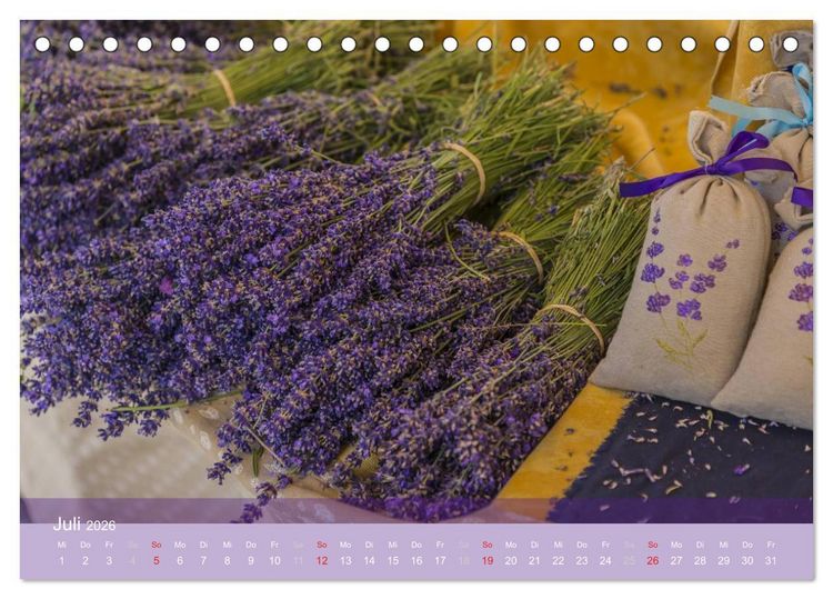 Produktbild: Die Farbe des Lavendels (Tischkalender 2026 DIN A5 quer), CALVENDO Monatskalender