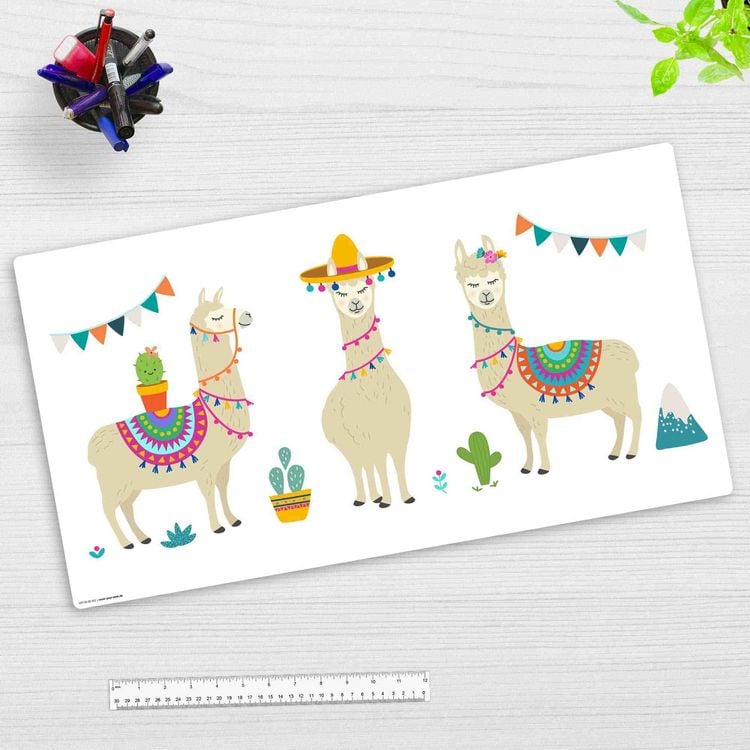 Produktbild: Cover-your-desk Schreibtischunterlage f&uuml;r Kinder Alpaka, aus hochwertigem Vinyl , 75 x 40 cm