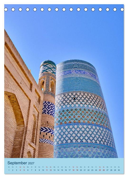 Produktbild: Usbekistan - Historische Architektur (Tischkalender 2027 DIN A5 hoch), CALVENDO Monatskalender