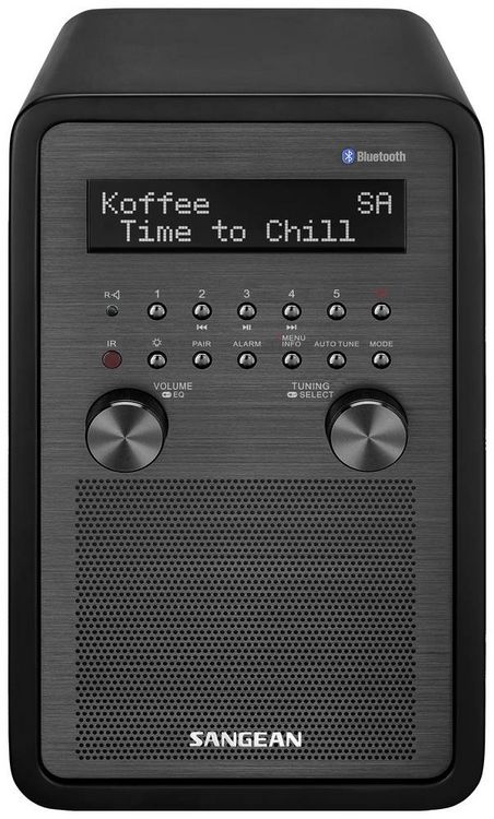 Produktbild: Sangean DDR-60 Tischradio DAB+, DAB, UKW AUX, Bluetooth&reg;, NFC Inkl. Fernbedienung, Weckfunktion Schwarz