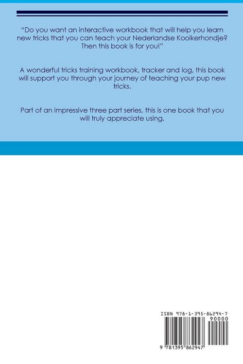 Produktbild: Nederlandse Kooikerhondje Tricks Training Nederlandse Kooikerhondje Tricks & Games Training Tracker & Workbook. Includes