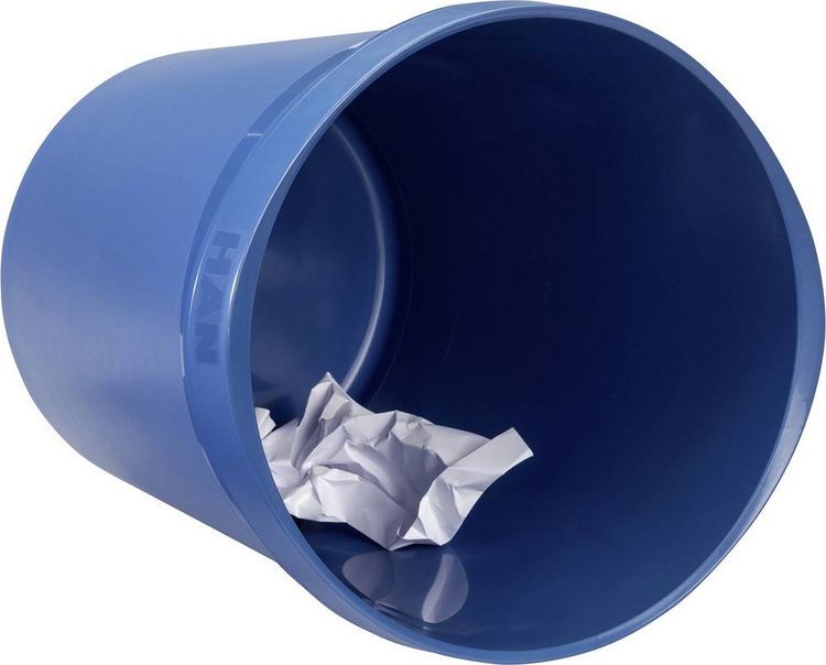 Produktbild: HAN GRIP KARMA 18198-16 Papierkorb 18 l (&Oslash; x H) 31.2 cm x 35 cm Recycling Kunststoff &Ouml;ko-Blau 1 St.