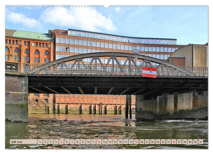 Produktbild: Hamburg - Ein Tag in der Speicherstadt (Wandkalender 2026 DIN A2 quer), CALVENDO Monatskalender
