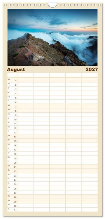 Produktbild: Familienplaner 2027 - La Palma - La Isla Bonita mit 5 Spalten (Wandkalender, 21 x 45 cm) CALVENDO