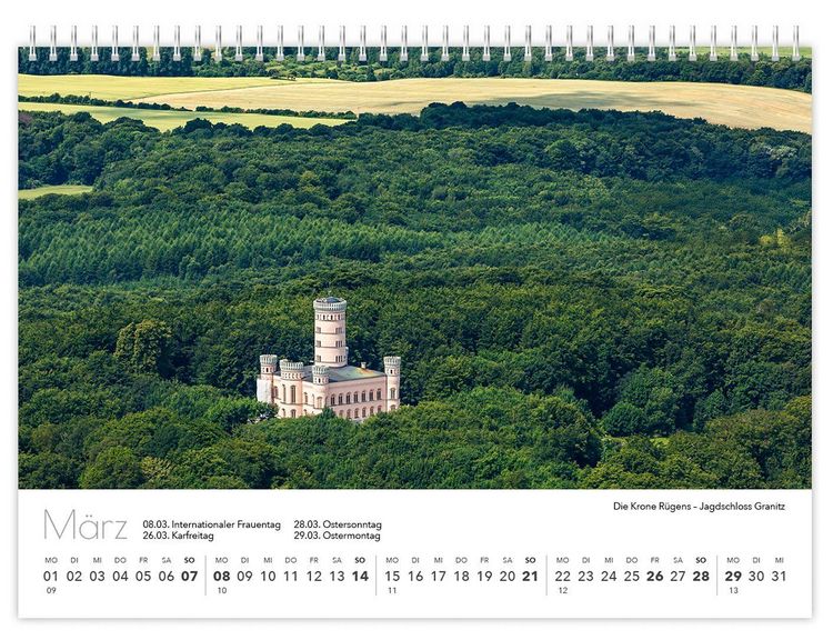Produktbild: Kalender R&uuml;gen Luftaufnahmen kompakt 2027