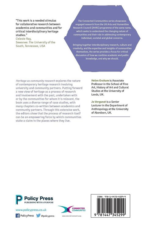 Produktbild: Heritage as community research