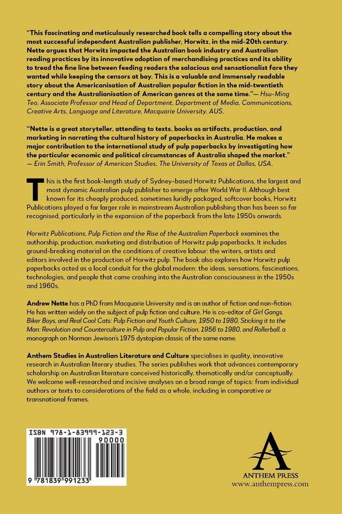 Produktbild: Horwitz Publications, Pulp Fiction and the Rise of the Australian Paperback