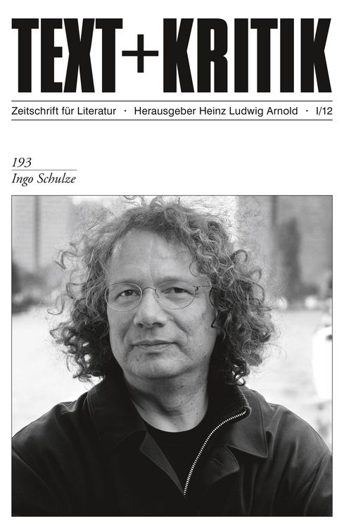 Produktbild: TEXT + KRITIK 193 - Ingo Schulze