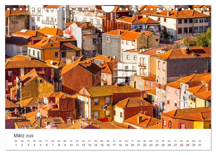 Produktbild: Porto - Eine Liebeserkl&auml;rung (Wandkalender 2026 DIN A4 quer), CALVENDO Monatskalender